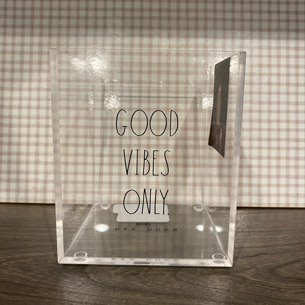 Rae Dunn GOOD VIBES ONLY Acrylic Organizer